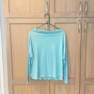 Blue Boat Neck Vince Shirt